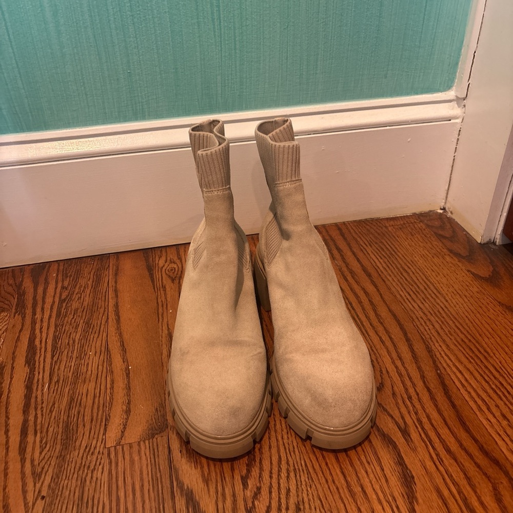Tan Suede Ankle Boots